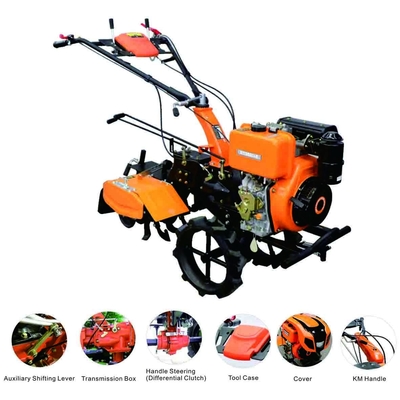 GT1350D-5 Mini Power Gear Tiller 150 - 300mm Tilling Depth Diesel
