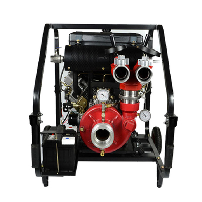 Pompa Pemadam Kebakaran Otomatis Angkat Tinggi 95m 2 Outlet V Twin 3x3 di Inlet Outlet