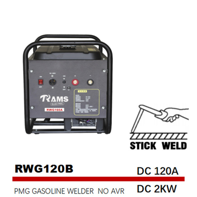 160A Gas Powered Portable Stick Welder Generator 170F Arc Welder Frekuensi Menengah