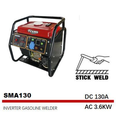 50HZ 130A Portable Gasoline Welder Mesin las tongkat SMAW 33kg Berat