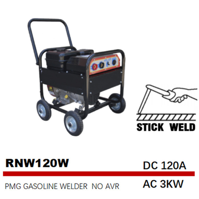 Mesin Las Bertenaga Bensin Bertenaga Gas AC 3kw 120A PMG