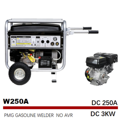 15HP 250A Mesin Didorong Tongkat Tukang Las Generator Mulai Listrik