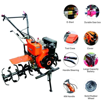 GT1350D Mini Power Gear Tiller Diesel RS186 Model Mesin Lebar Penggaraman 800 - 1350mm