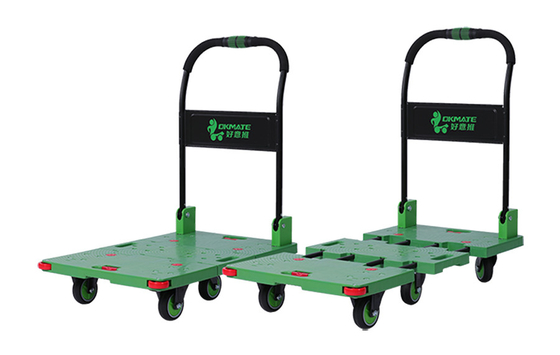 Retractable 6 Castor Foldable Cart Trolley Hand Pushing 400KG Loading