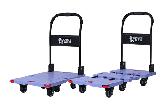 Retractable 6 Castor Foldable Cart Trolley Hand Pushing 400KG Loading