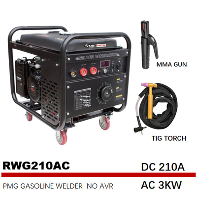 RWG210AC 210A Electric Arc Welding Generator Bensin Mesin 15HP