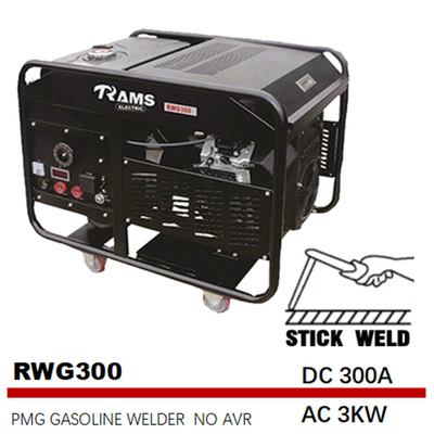 300A Bensin Tongkat Pengelasan Generator 30L Tangki AC 3kw Mesin Las Tongkat