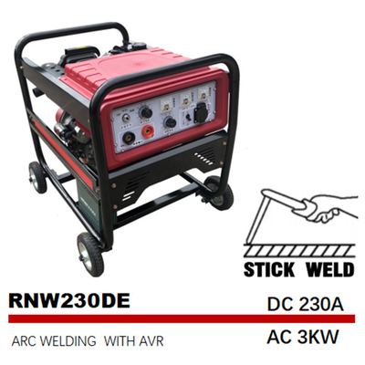 230A DC 1.6kw Diesel Arc Welder Frekuensi Menengah SMAW Welding Set