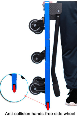 Retractable 6 Castor Foldable Cart Trolley Hand Pushing 400KG Loading