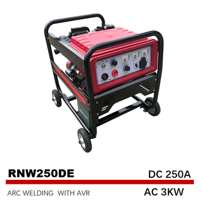 Excitation Electric Start Diesel Welding Generator 192F Output pengenal daya AC 3kw