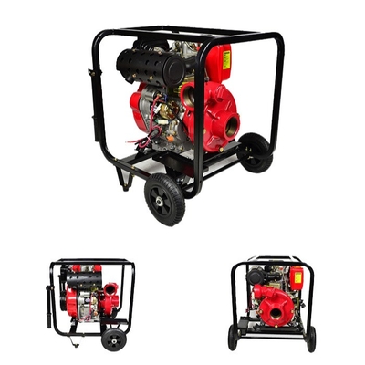 80mm Outlet High Lift Pump Pompa Air Diesel 90m Max Head Untuk Proteksi Kebakaran