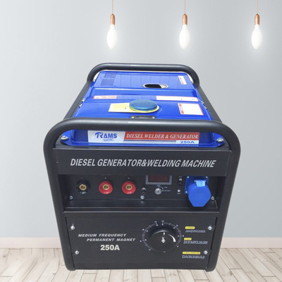 DC 2kw 250 Amp Diesel Welder 195FE Mesin Listrik Mulai Magnet Permanen