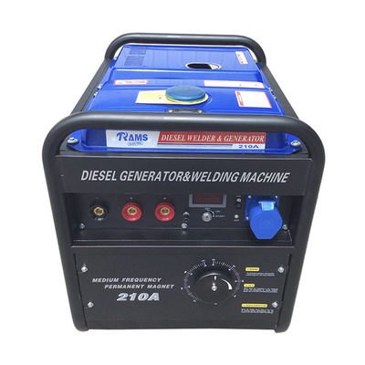 Tangki Bahan Bakar Besar Arc 3kw Generator Portabel DIESEL Arus Alternatif 210 Amp